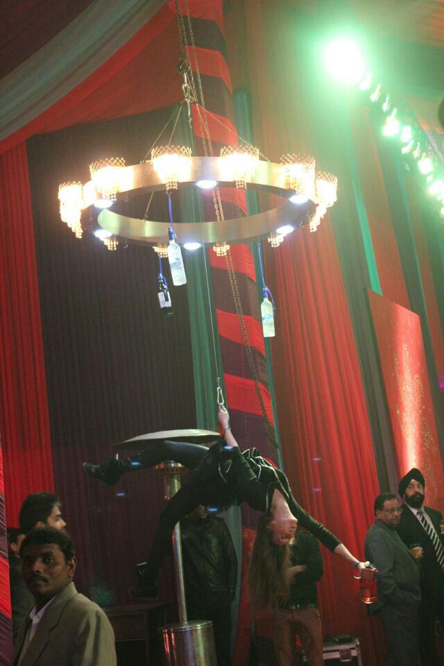 foreigner champagne chandellier act jaipur